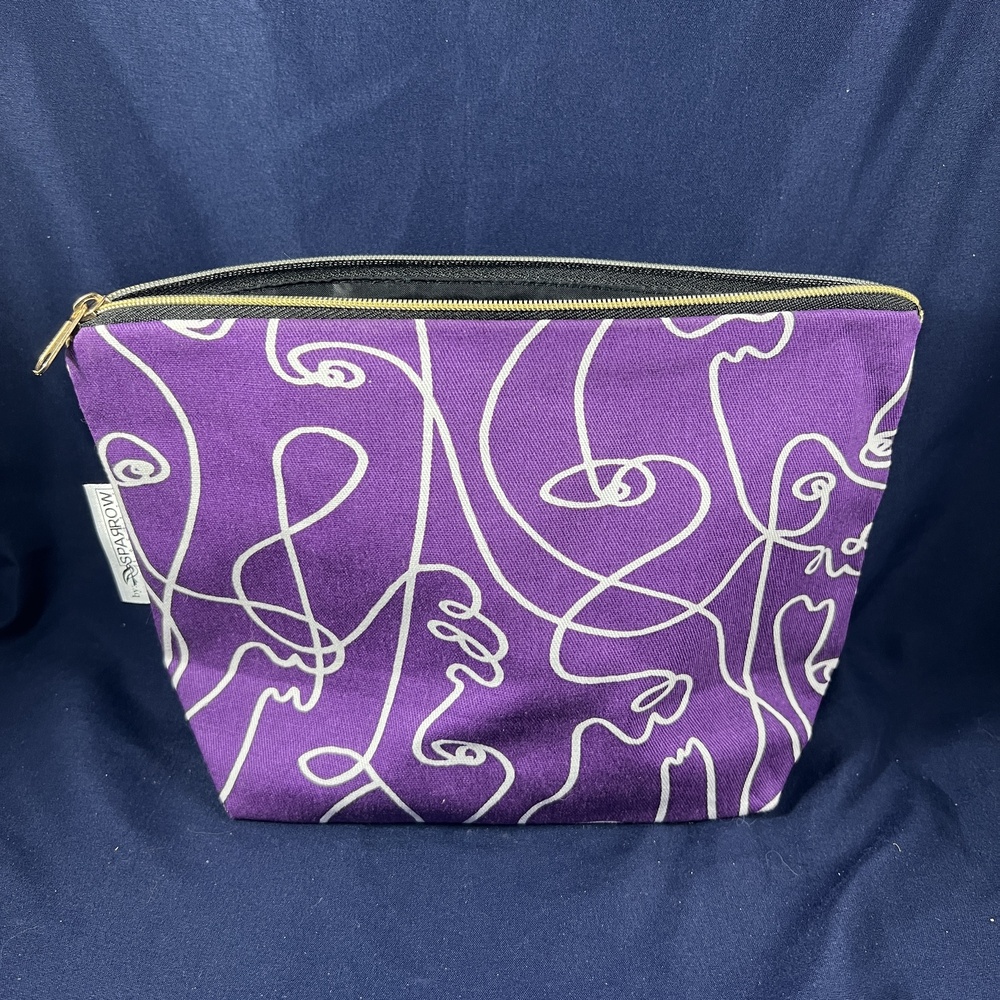 Elizabeth Arden Makeup Bag Purple Abstract Koketit Face Zipper Artistic Chic